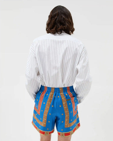 Striped Cotton-Poplin Loose Shirt