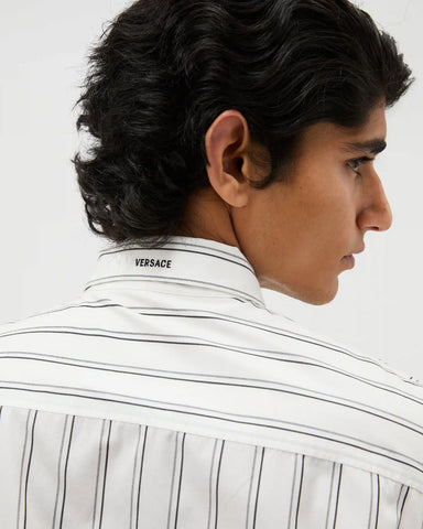 Striped Cotton-Poplin Loose Shirt