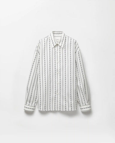 Jacquard Cotton-Silk Loose Shirt