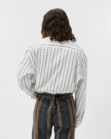 Jacquard Cotton-Silk Loose Shirt
