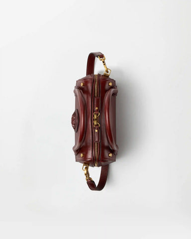 Roomy Small Leather Boston Bag
