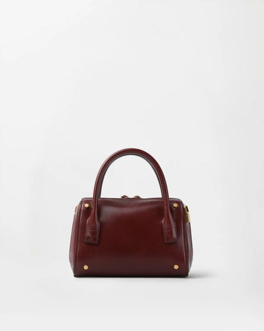 Roomy Small Leather Boston Bag