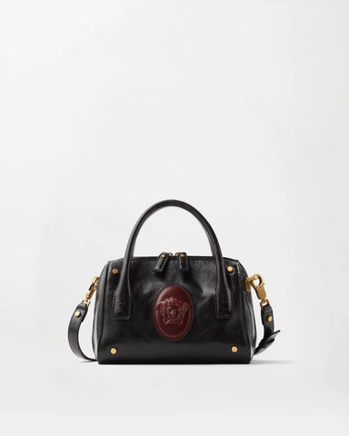 Roomy Small Leather Boston Bag
