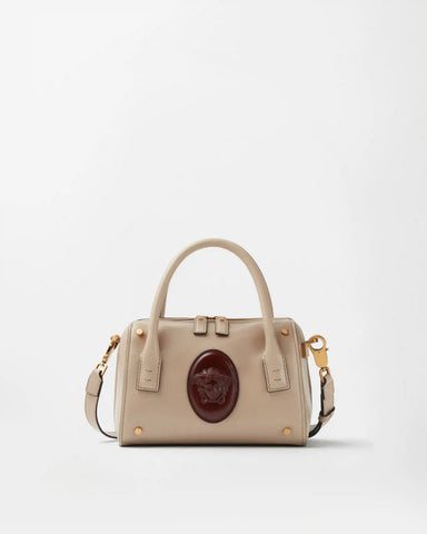 Roomy Small Leather Boston Bag