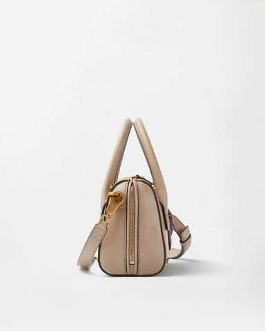 Roomy Small Leather Boston Bag