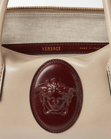 Roomy Small Leather Boston Bag