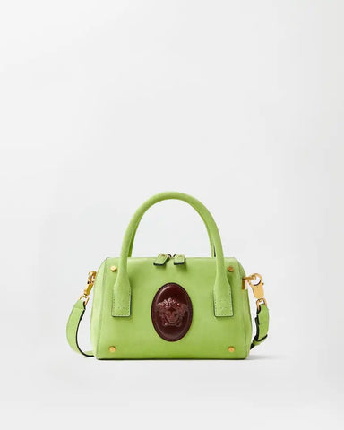 Roomy Small Suede Boston Bag