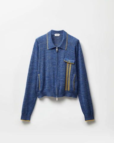 MoulinÃ© Jacquard Knit Zip Sweater
