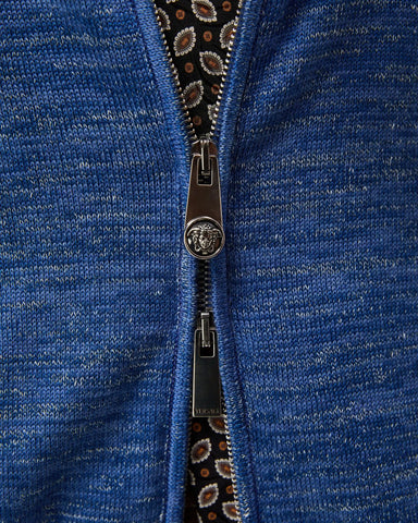 MoulinÃ© Jacquard Knit Zip Sweater