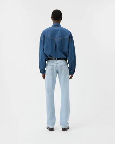 Straight Chambray Jeans