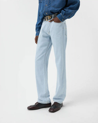Straight Chambray Jeans