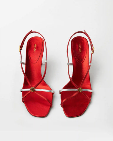 Valentina Metallic Sandals 80 mm