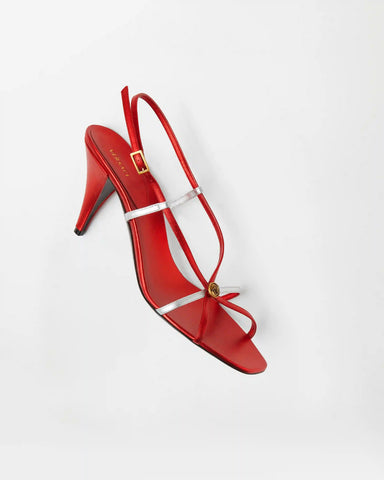 Valentina Metallic Sandals 80 mm