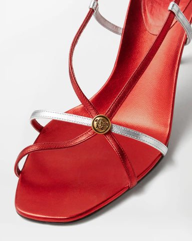 Valentina Metallic Sandals 80 mm