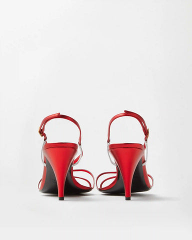 Valentina Metallic Sandals 80 mm