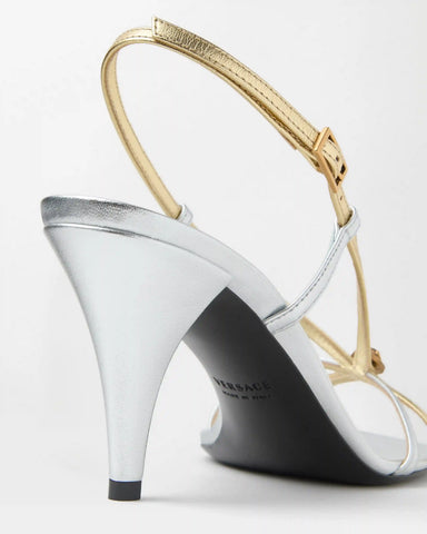 Valentina Metallic Sandals 80 mm
