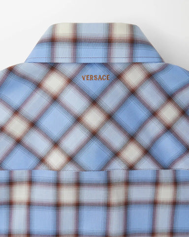 Checked Cotton-Poplin Slim Shirt