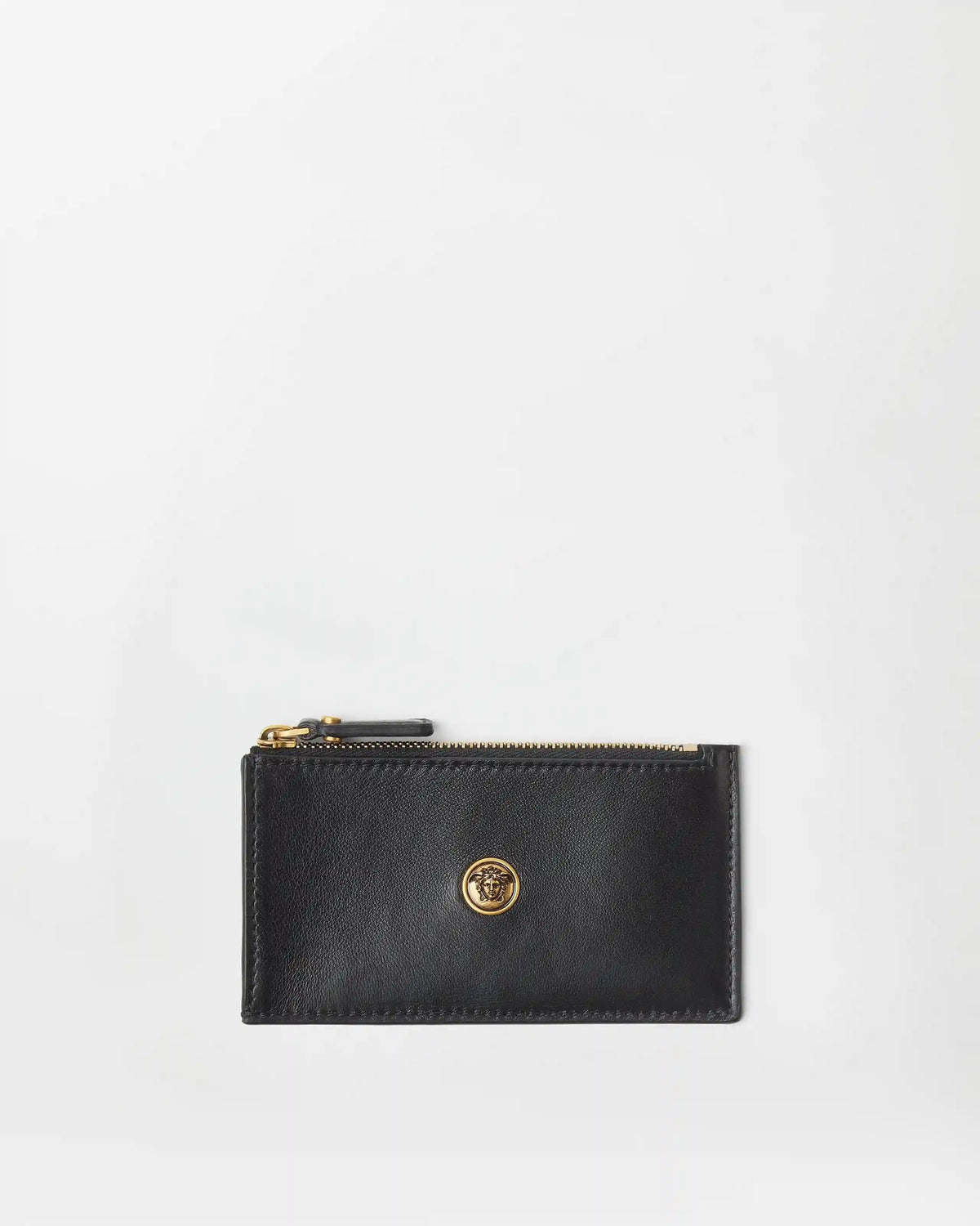 EmblÃ¨me Leather Zip Card Holder