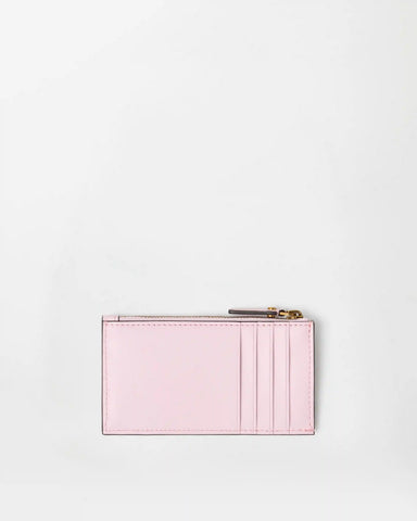 EmblÃ¨me Leather Zip Card Holder