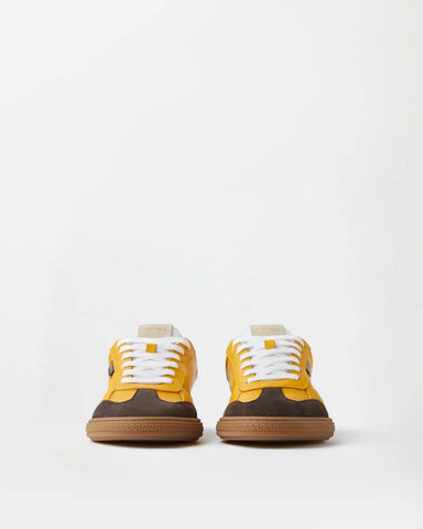 Greca Court Nappa & Suede Sneakers