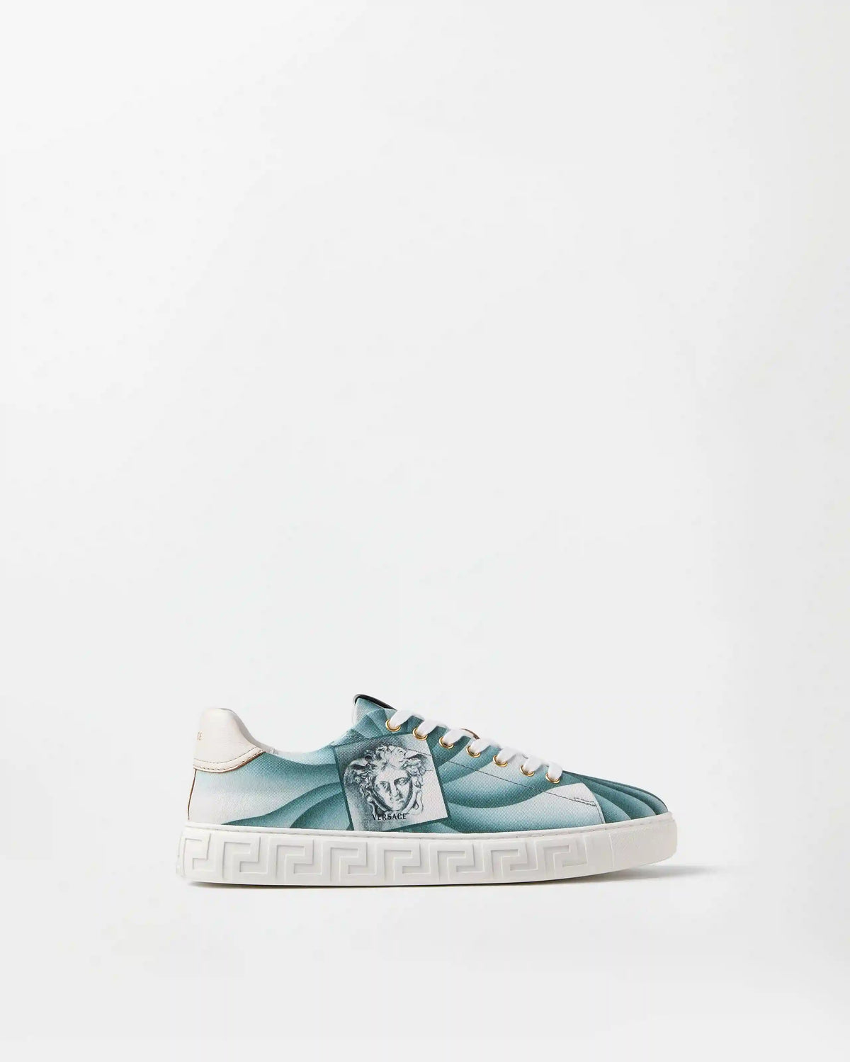Greca Printed Canvas Sneakers