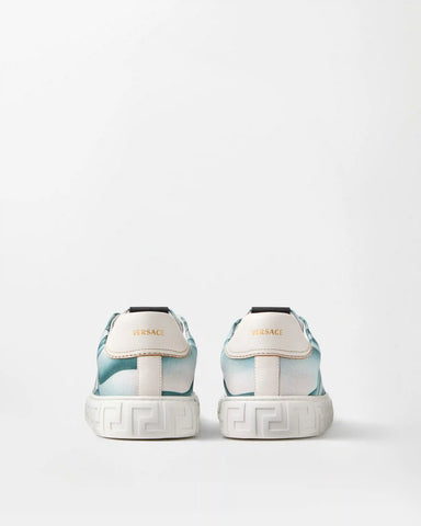 Greca Printed Canvas Sneakers