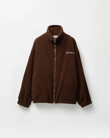 Cotton-Terry Jacquard Zip Sweatshirt