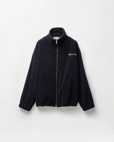 Cotton-Terry Jacquard Zip Sweatshirt