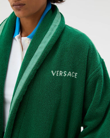 Cotton-Terry Jacquard Bathrobe