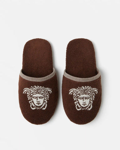 Cotton-Terry Jacquard Slippers