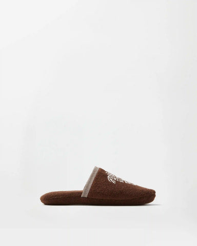 Cotton-Terry Jacquard Slippers