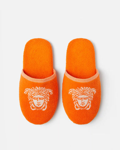 Cotton-Terry Jacquard Slippers