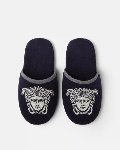 Cotton-Terry Jacquard Slippers