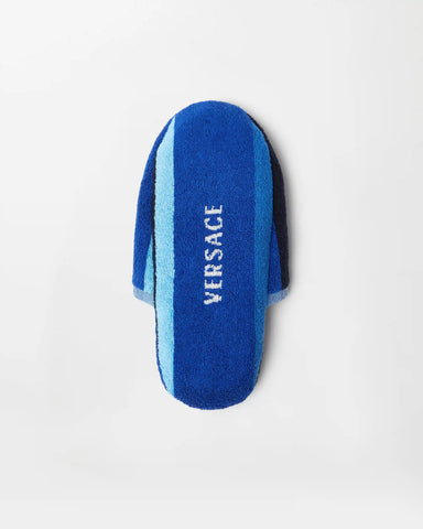 Striped Cotton-Terry Jacquard Slippers