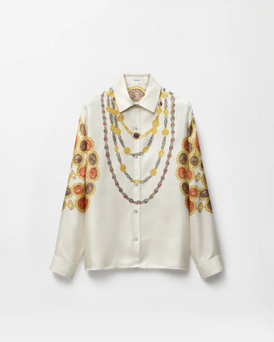 Printed Silk Twill Shirt