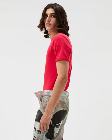 Embroidered Ribbed Cotton-Jersey T-Shirt