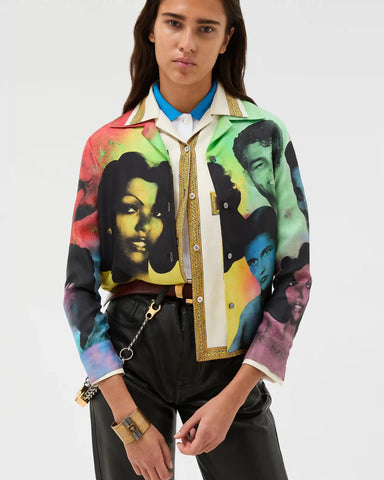 Printed Silk Twill Shirt