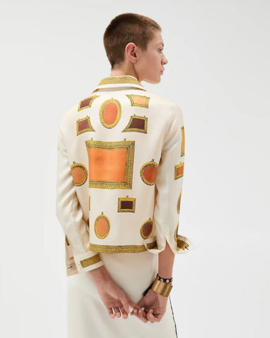 Printed Silk Twill Shirt