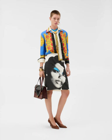 Printed Silk Twill Shirt