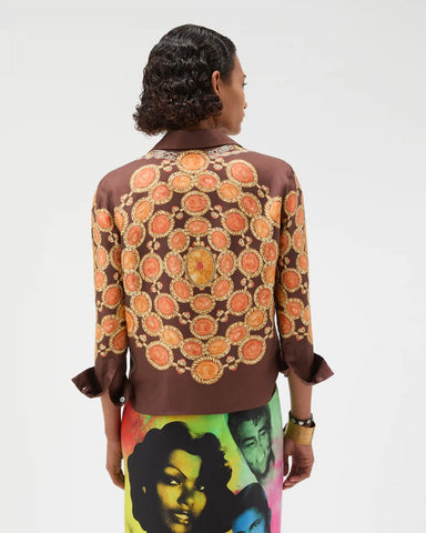 Printed Silk Twill Shirt