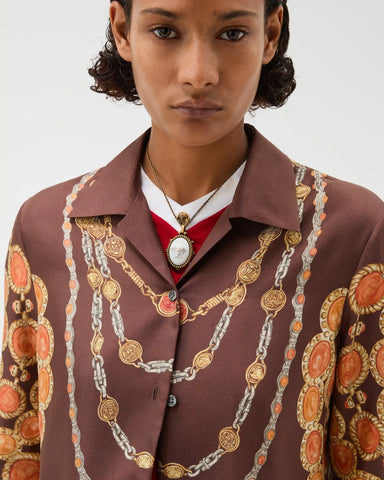 Printed Silk Twill Shirt