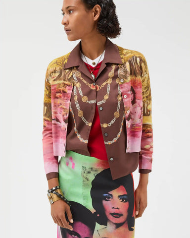 Printed Silk Twill Shirt