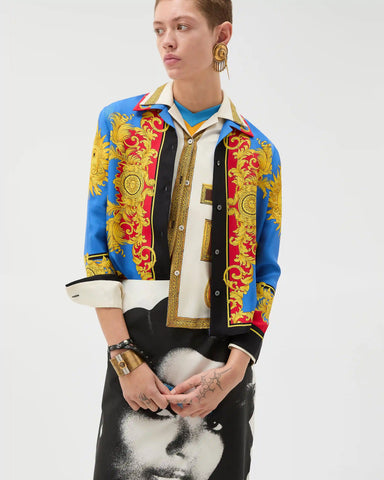 Printed Silk Twill Shirt