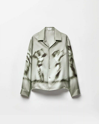 Printed Silk Twill Slim Shirt