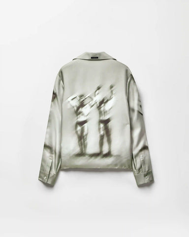 Printed Silk Twill Slim Shirt