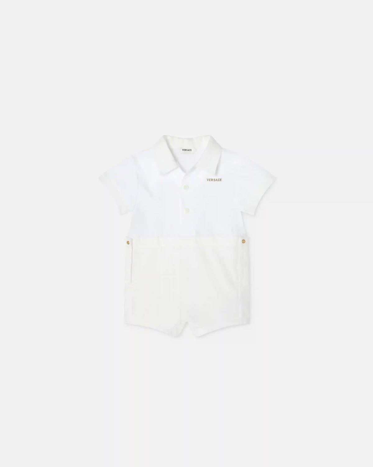 Baby Embroidered Jacquard Cotton-Poplin Sleepsuit