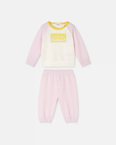 Baby Printed Stretch Cotton-Jersey Sweatshirt Set