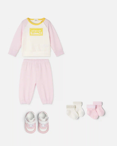 Baby Printed Stretch Cotton-Jersey Sweatshirt Set