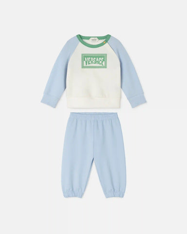 Baby Printed Stretch Cotton-Jersey Sweatshirt Set