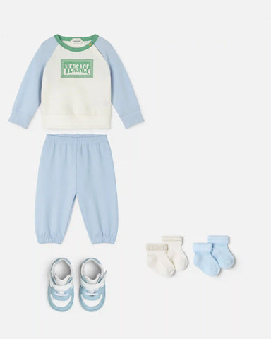 Baby Printed Stretch Cotton-Jersey Sweatshirt Set